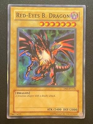 Yu-Gi-Oh! TCG Red-Eyes B. Dragon DB1-EN126 Super Rare LP/MP-image