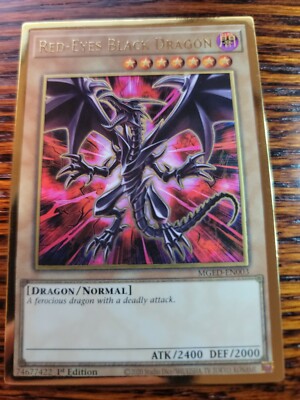 Red-Eyes Black Dragon (Premium Gold Rare, MGED-EN003) Yu-Gi-Oh! Alt Art-image