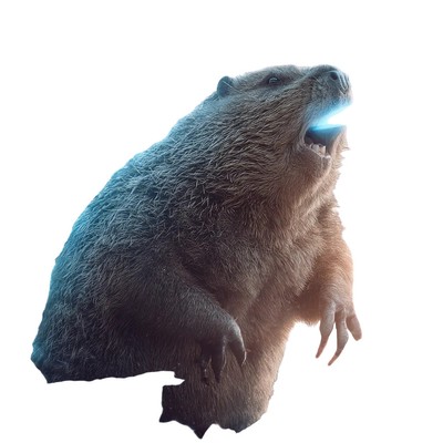 Beaver Godzilla Vinyl Car Decal Sticker – Waterproof & UV-Resistant-image