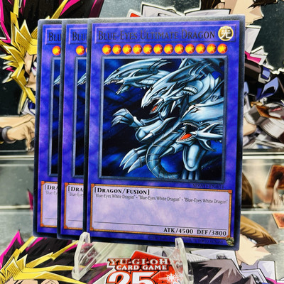 3x Yugioh Playset Blue-Eyes Ultimate Dragon SDWD-EN034 Common 1st Ed Near Mint-image