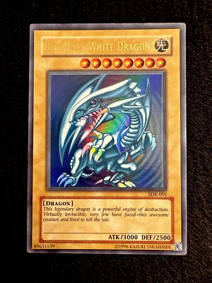 🔥 YUGIOH • BLUE EYES WHITE DRAGON • ULTRA RARE • SDK-001 • UNLIMITED • LP 🔥-image