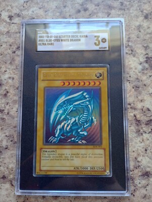 SGC 3 Yu-Gi-Oh! TCG SDK-001 Blue-Eyes White Dragon RARE VINTAGE-image