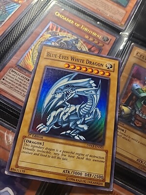 YuGiOh Blue-Eyes White Dragon DPKB-EN001 1st Edition Super Rare -image