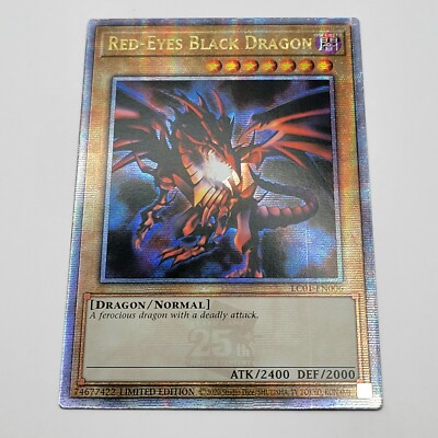 Yu-Gi-Oh! - Red Eyes Black Dragon - LC01-EN006 - Quarter Century Rare 25th - NM-image