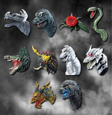 Godzilla Monster Head Magnet Complete set of 10 Ichiban Kuji 70th Anniversary E-image