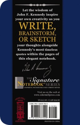 John F. Kennedy Signature Notebook Leather Bound Set of 2 Green and Blue NEW-image