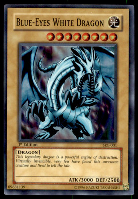 Yu-Gi-Oh! BLUE-EYES WHITE DRAGON #SKE-001 1ST EDTION LIGHT PLAY-image