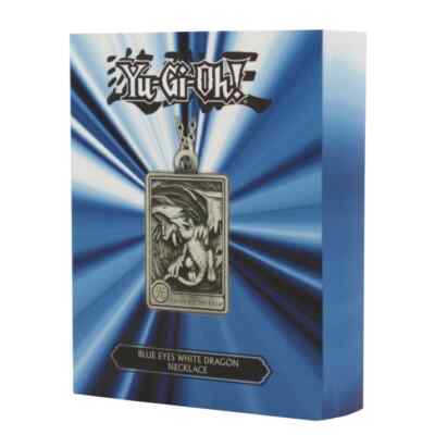 Yu-Gi-Oh! Blue Eyes White Dragon Necklace Pendant Charm Figure Antique Nickel LE-image
