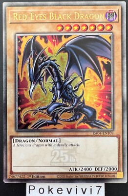 YU-GI-OH! Card RED-EYES BLACK DRAGON RA04-EN109 QCSR NEW-image
