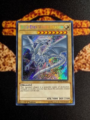 YUGIOH • BLUE-EYES WHITE DRAGON • MVP1-ENS55 • SECRET RARE • 1st EDITION • MINT-image