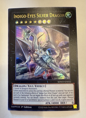 Yugioh Indigo-Eyes Silver Dragon SDWD-EN032 Ultra Rare 1st Ed Near Mint-image