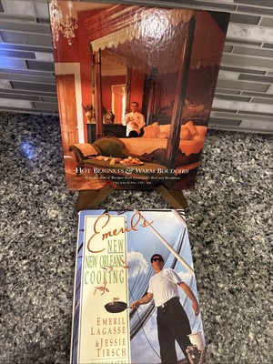 Louisiana Cookbook Set📚 Emeril’s New Orleans Cooking Hot Beignets Creole💫 DECO-image