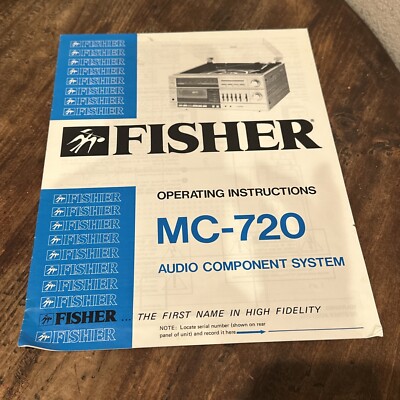 Fisher MC-730 Audio Component System Operating Instruction Manual booklet 1982-image