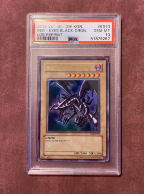 Yu-Gi-Oh! Red-Eyes Black Dragon LOB-K070 Ultra Rare Korean PSA 10 Gem Mint 💎-image