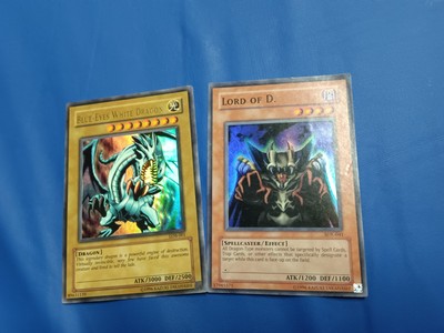Blue-Eyes White Dragon LOB-001 with Holographic Lord Of D.  SDK-041 as bonus-image