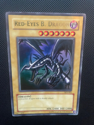 Red-Eyes B. Dragon (SDJ-001) YuGiOh Card *NM Condition* / *Ultra Rare*-image