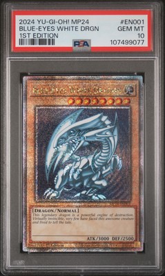 2024 YU-GI-OH! MP24-25TH ANV TIN: DUELING MIRRORS BLUE-EYES WHITE DRAGON PSA 10-image