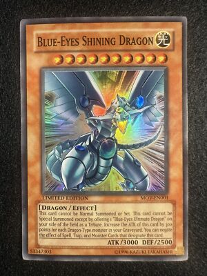 Yugioh TCG MOV-EN001 Blue-Eyes Shining Dragon Promo Foil LP/MP-image