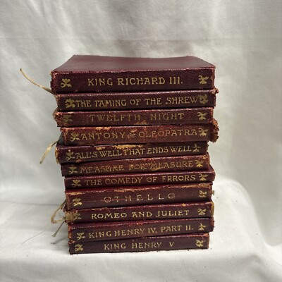The Temple Collection Shakespeare - Lot Of 10 Leather Othello Romeo Cleopatra-image