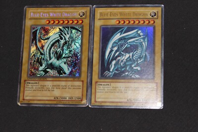 Yugioh Card Lot HP-DMG Secret Rare Blue-Eyes White Dragon BPT-003 & Ultra SDK-image