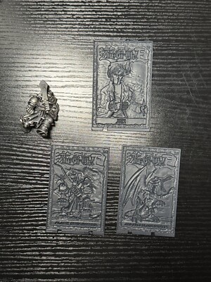 Vintage 1996 YuGiOh Black Plastic Card Lot Flame Swordsman Red Eyes Dragon Joey-image