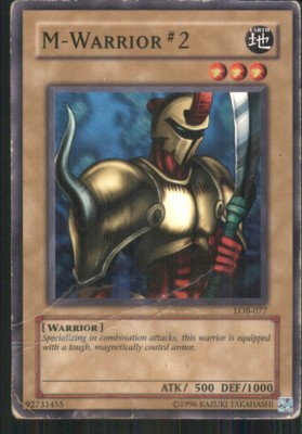 The Legend of Blue Eyes White Dragon #LOB-077 M-Warrior #2 Yugioh Card 188263-image