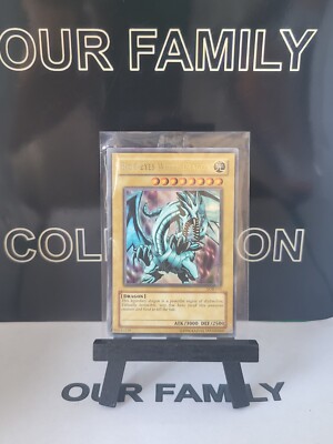 BLUE EYES WHITE DRAGON- LOB-001- ULTRA RARE- YUGIOH Card-image