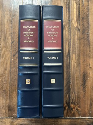Discourses Of President Gordon B Hinckley Deluxe Leather 2 Vol Set-image