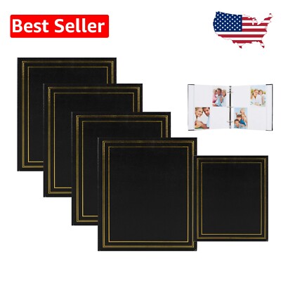 Sleek Photo Album Set, 440 Vertical Pockets - Perfect Gift for Dads & Graduates-image