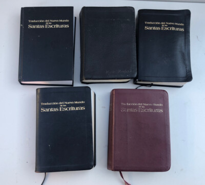 SET (5) Traduccion Del Nuevo Mundo De Las Santas Escrituras Hardcover + Leather-image