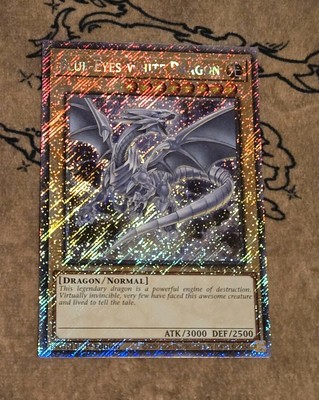 Yugioh Blue-Eyes White Dragon Movie Pack Art RA04-EN108 1st Ed PlAT SCR NM -image