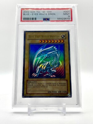 Yu-Gi-Oh! Blue-Eyes White Dragon Starter Deck Kaiba Ultra Rare SDK-001 PSA 9-image