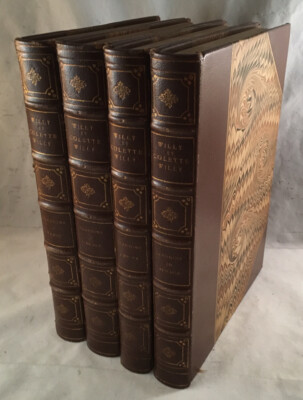ANTIQUE FRENCH LEATHER BOOK SET WILLY ET COLETTE WILLY CLAUDINE LYDIS CLUNY 1939-image