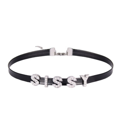Collar Sissy DIY MASTER BDSM Gifts Customized Pu Leather Necklace Choker OWNER-image