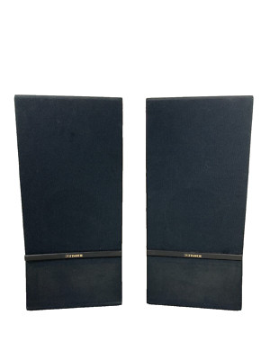 Vintage Fisher MS-710 Wood Grain Bookshelf Speaker System Tested Sound Perfect!-image