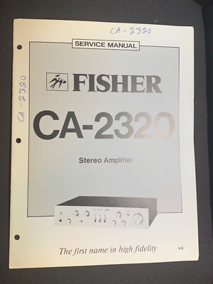Fisher CA-2320 Service Manual Stereo Amplifier Original-image
