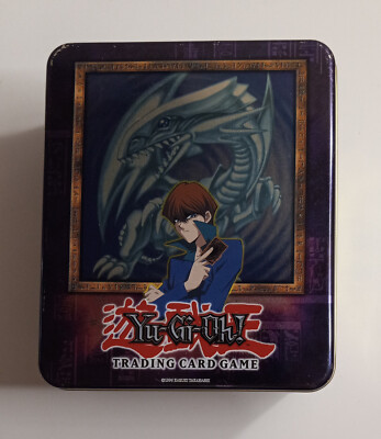 **NO CARDS** 2003 Yu-Gi-Oh Blue Eyes White Dragon Collectible Tin Only 1996-image