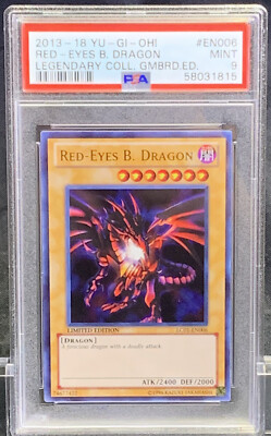 Yu-Gi-Oh! Red-Eyes Black Dragon LC01-EN006 Limited Edition PSA 9-image