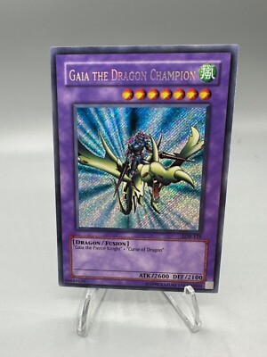 2002 Yu Gi Oh TCG Gaia the Dragon Champion Legend of Blue Eyes White Dragon SCR-image