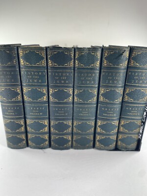 Heinrich Graetz HISTORY OF THE JEWS 6 Vol Set 1st American Edition 1891-1898-image