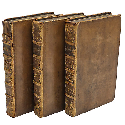 1826 1st Ed. WALTER SCOTT - Woodstock or the Cavalier - 3 vol Set Leather First!-image