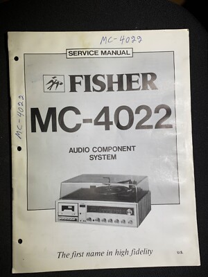 Fisher MC-4022 Service Manual Audio Component System Original-image
