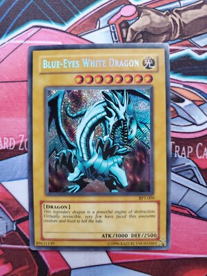 Yugioh Blue Eyes White Dragon BPT-009 Secret Rare UnLimited Edition HP/DMG-image