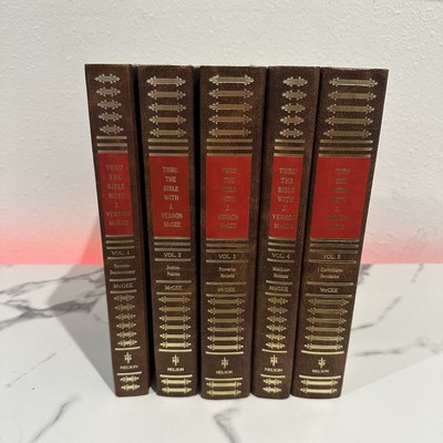 Thru the Bible with J. Vernon McGee – Complete 5-Volume Set (Leather HC Nelson)-image