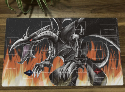 YGO Red-Eyes Black Dragon TCG CCG Playmat Trading Card Game Mat Table Pad-image