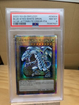 YU-GI-Oh! Blue-Eyes White Dragon LC01-EN004 Quarter Century Rare PSA 8-image