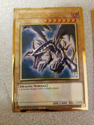 1 Red-Eyes Black Dragon - MAGO-EN003 - Premium Gold Rare - 1st Ed - NM qty 2-image
