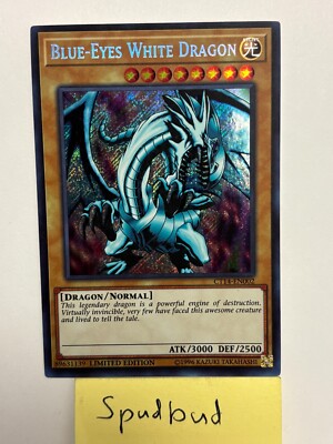 Blue-Eyes White Dragon Secret Rare Ct14-EN002 (LP 1st Edition)-image
