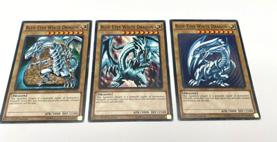 Yugioh Blue Eyes White Dragon LDK2-ENK01 Common Playset Set!-image