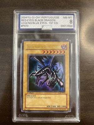 YU-GI-OH! LEGEND OF BLUE-EYES RED-EYES BLACK DRAGON 1st ED #LDB-P070 AGS 8 NM-MT-image